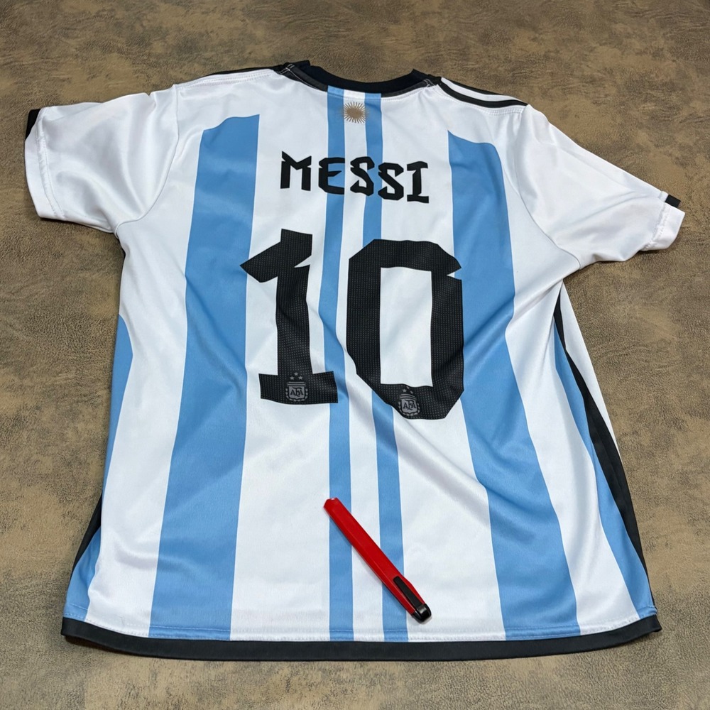 Adidas Argentina Jersey Mens S Blue Messi 10 2022 World Cup Slim Fit AFA